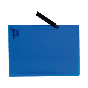 Bolsa dossier liderpapel com clip lateral din a4 azul 30 folhas