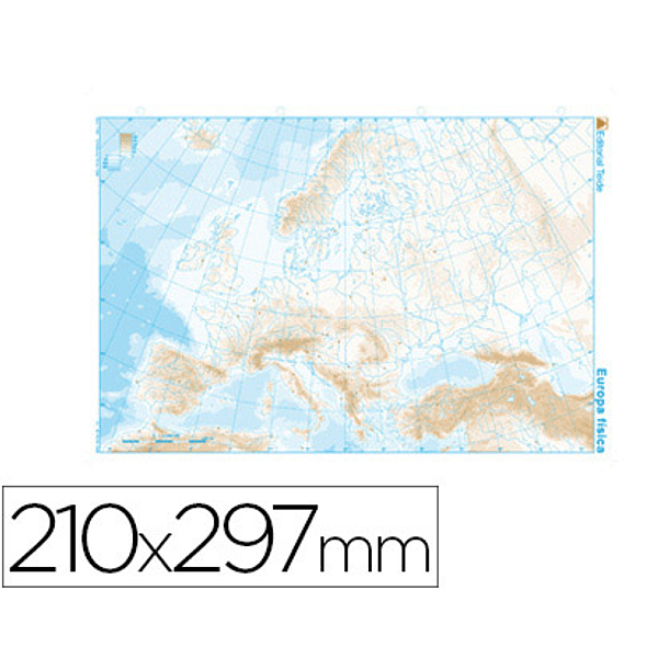 Mapa mudo b/n europa -fisico 1