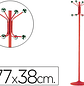 Cabide com pe sie metalico vermelho com 8 suportes 177 x 38 cm - thumbnail 2