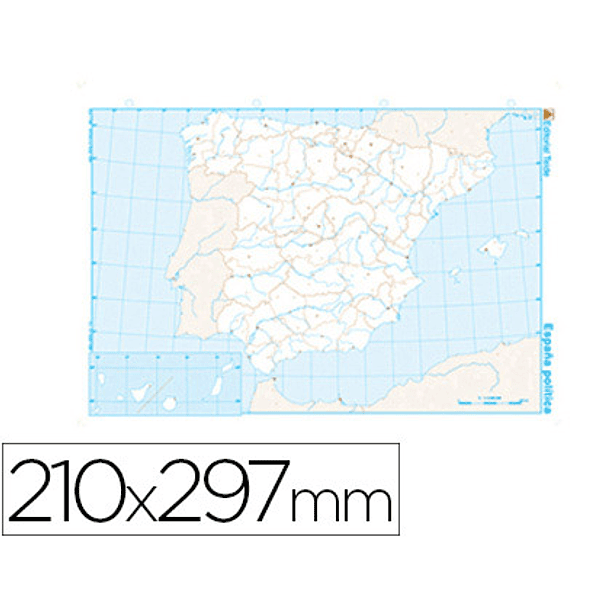 Mapa mudo b/n españa -politico 1