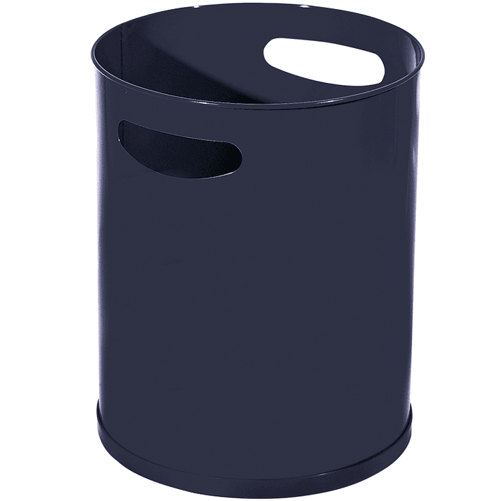 Cesto de papeis sie metalico com pegas preto capacidade 16 litros 32x25 cm 2