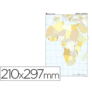 Mapa mudo color africa -politico