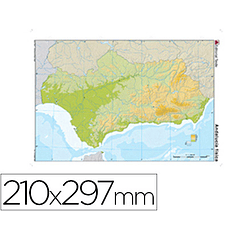 Mapa mudo color andalucia -fisico