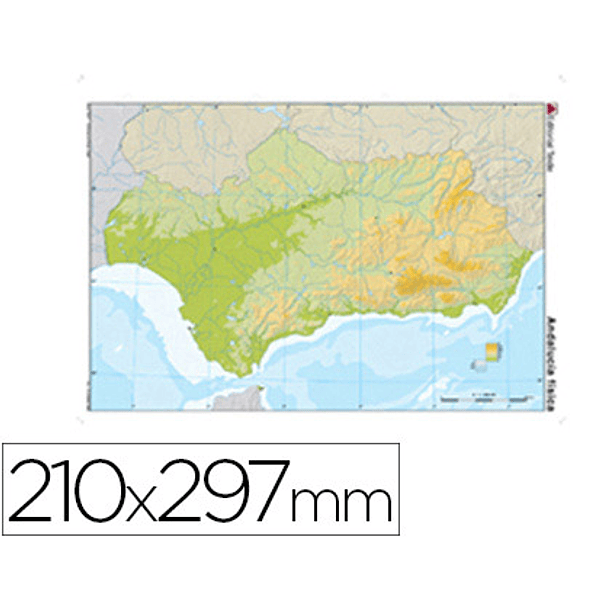 Mapa mudo color andalucia -fisico 2