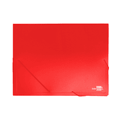 Pasta de elasticos liderpapel com lombada rigida din a4 2 bolsas vermelho