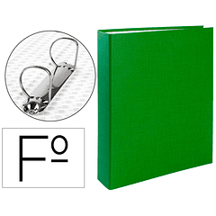 Capa liderpapel 2 aneis 40 mm cartao forrado paper folio verde