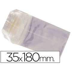 Saco celofane 35x180mm pack 100