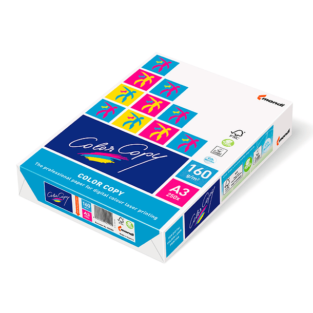 Papel color copy brilhante din a3 250 folhas 160 gr 2