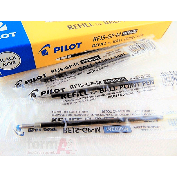 Recarga esferografica pilot super grip e dr. grip azul 4