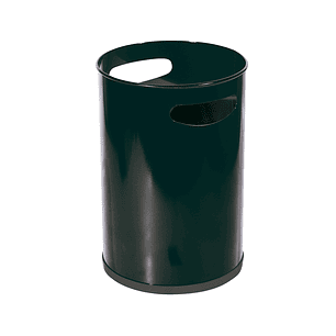 Cesto de papeis sie metalico com pegas preto capacidade 12 litros 32x21 cm