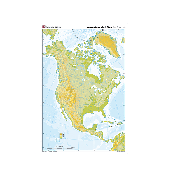 Mapa mudo color america norte -fisico 2