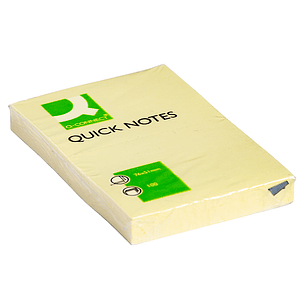 Bloco de notas adesivas q-connect amarelo 51 x 76 mm