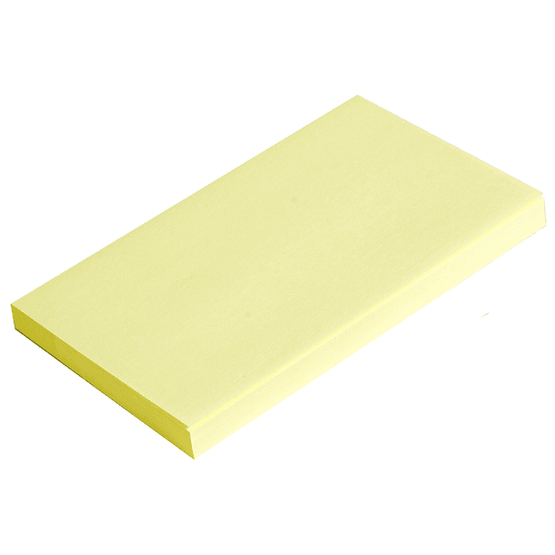 Bloco de notas adesivas q-connect amarelo 76 x 127 mm 3