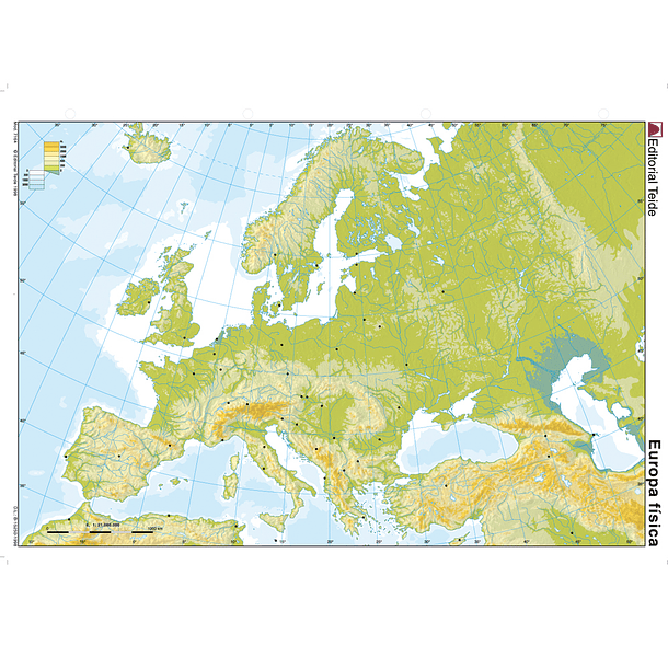 Mapa mudo color europa -fisico 2