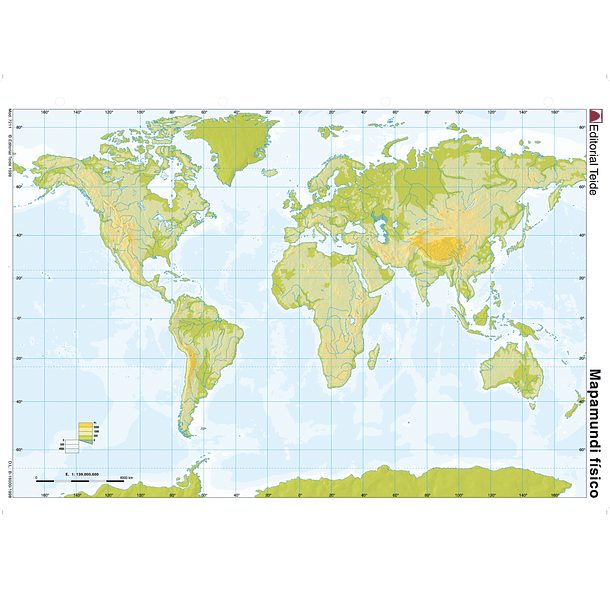 Mapa mudo color planisferio -fisico 1