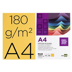 Cartolina liderpapel 180 gr 100 folhas din a4 ouro