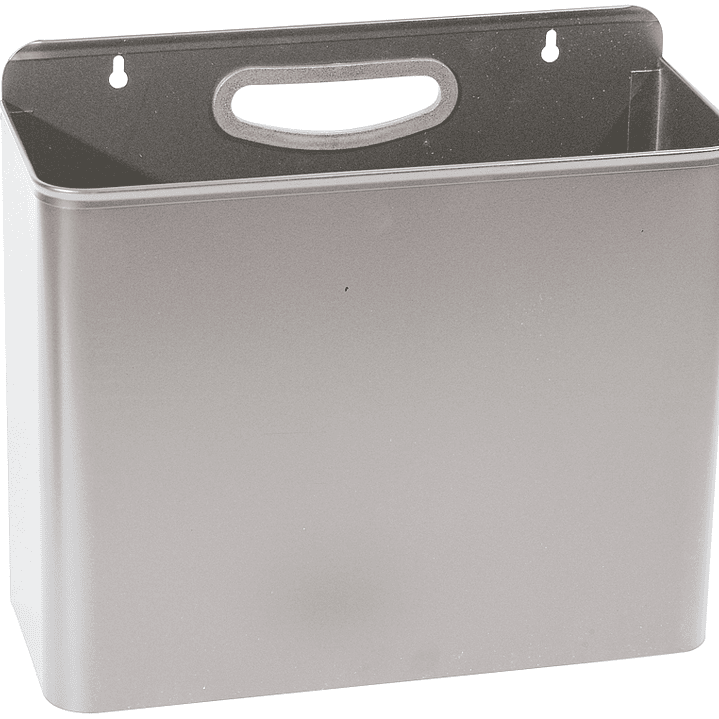 Cesto de papeis sie 99 metalico de parede cinza capacidade 11 litros 28,5x12,5x32,5 cm 2