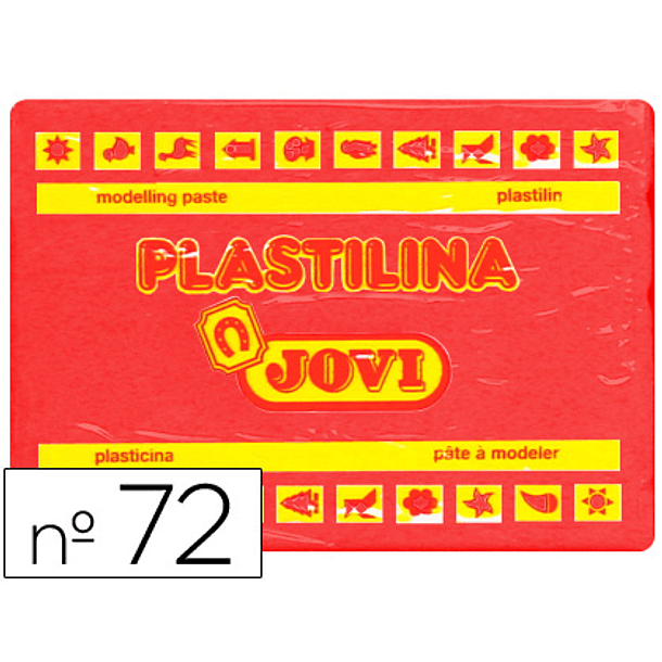 Plasticina jovi 72 350 gr vermelho 1