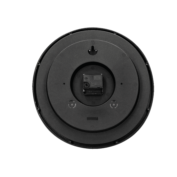 Relogio q-connect de parede redondo em plastico diametro 35 cm aro preto 8