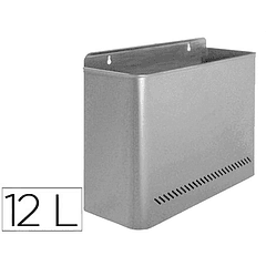 Cesto de papeis sie 99 metalico de parede cinza capacidade 11 litros 28,5x12,5x32,5 cm