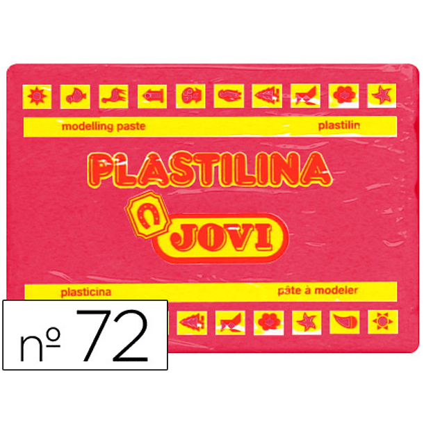 Plasticina jovi 72 350 gr rubi 1