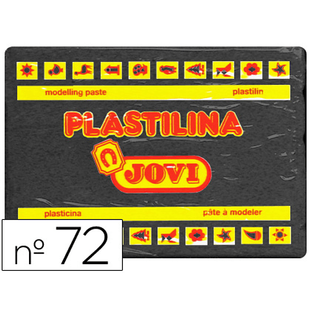 Plasticina jovi 72 350 gr preto 1