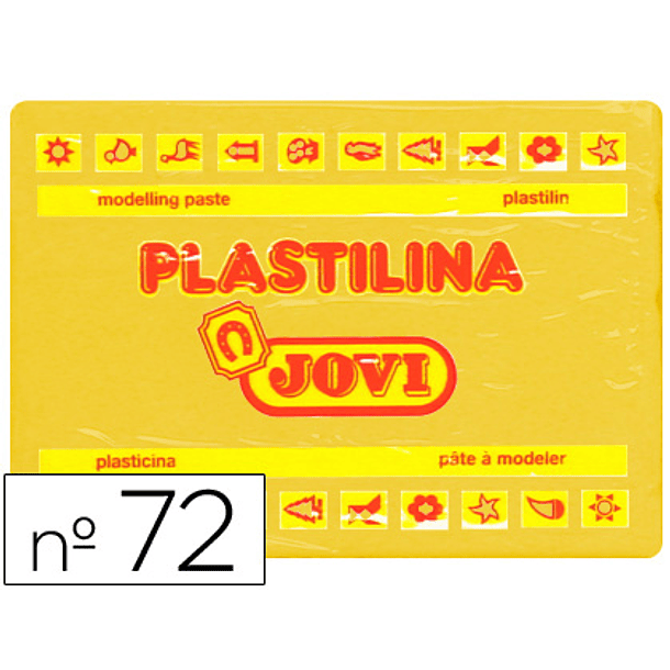 Plasticina jovi 72 350 gr amarela escuro 1