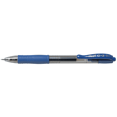 Esferografica pilot g-2 azul tinta gel -retratil -com grip