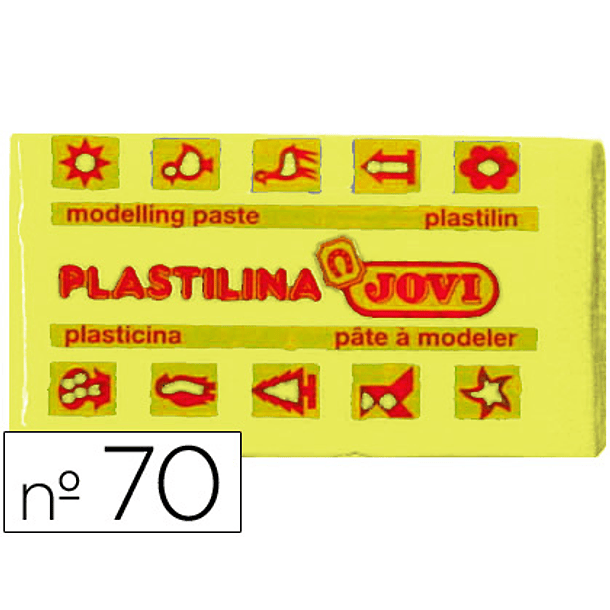 Plasticina jovi 70 50 gr amarelo claro 1