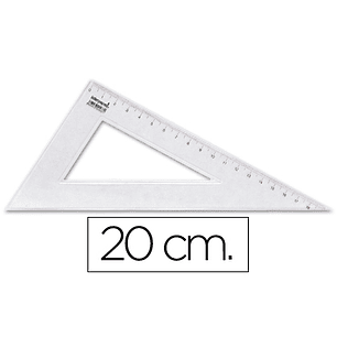 Esquadro liderpapel triangulo plastico 20 cm