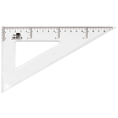 Esquadro liderpapel triangulo plastico 20 cm