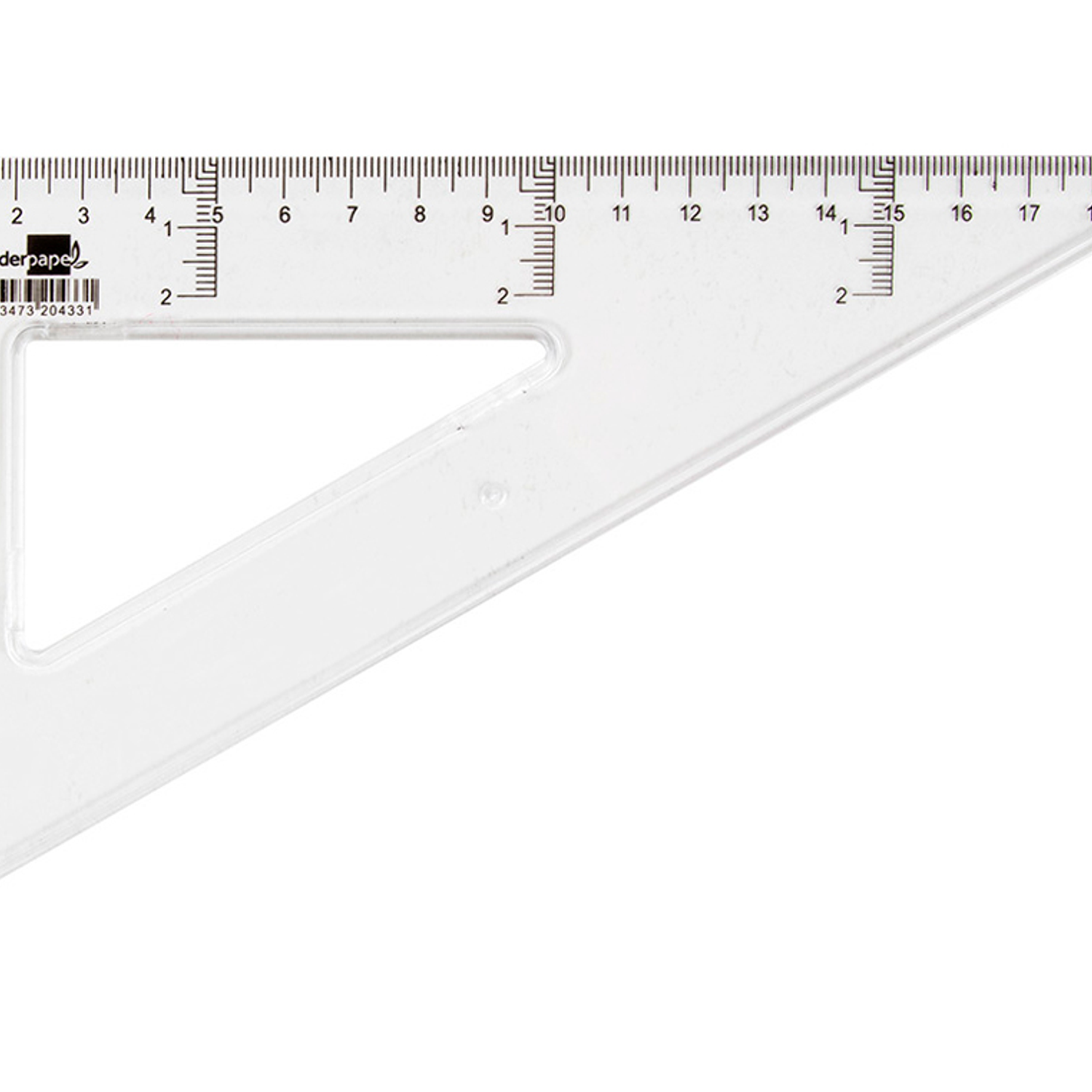 Esquadro liderpapel triangulo plastico 20 cm 2