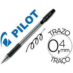 Esferografica pilot bps-gp preto -com grip-tinta base de oleo -com tampa