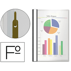 Bolsa dossier esselte plastico com ferragem metalica folio preto