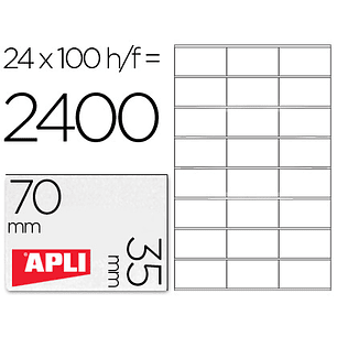 Etiquetas adesivas apli din a4 70 x 35 mm