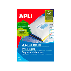 Etiquetas adesivas apli din a4 105 x 35 mm