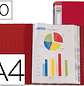 Capa catalogo liderpapel 60 bolsas din a4 vermelha - Miniatura 1