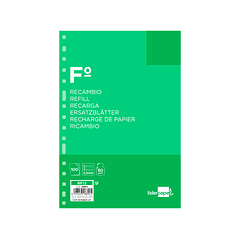 Recarga liderpapel folio 100 f 16tf-03 2 linhas pauta estreita 16 furos