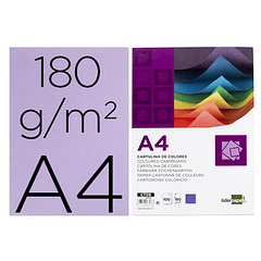 Cartolina liderpapel 180 gr 100 folhas din a4 lilas