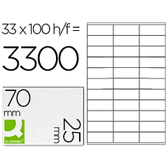 Etiquetas adesivas q-connect din a4 70 x 25 mm