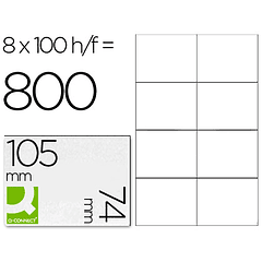 Etiquetas adesivas q-connect din a4 105 x 74 mm