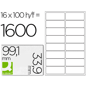 Etiquetas adesivas q-connect din a4 99,1 x 33,9 mm