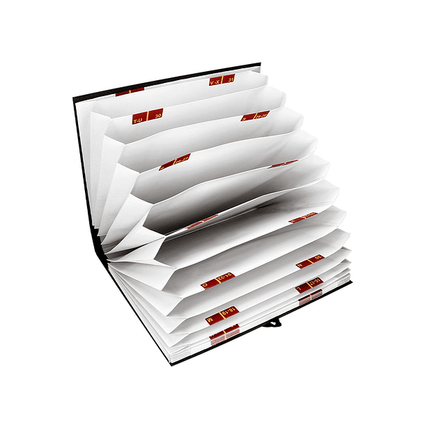 Pasta liderpapel com fole a-z com 20 divisorias folio preto 8