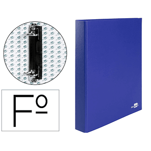 Capa liderpapel de aneis paper coat forro pvc 2 aneis 25 mm azul