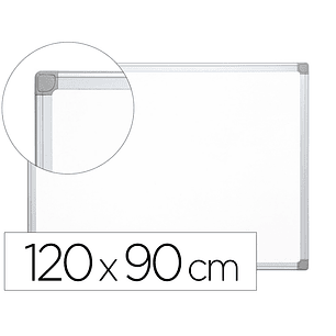 Quadro branco q-connect lacado magnetico c/caixilho em aluminio 120 x 90 cm