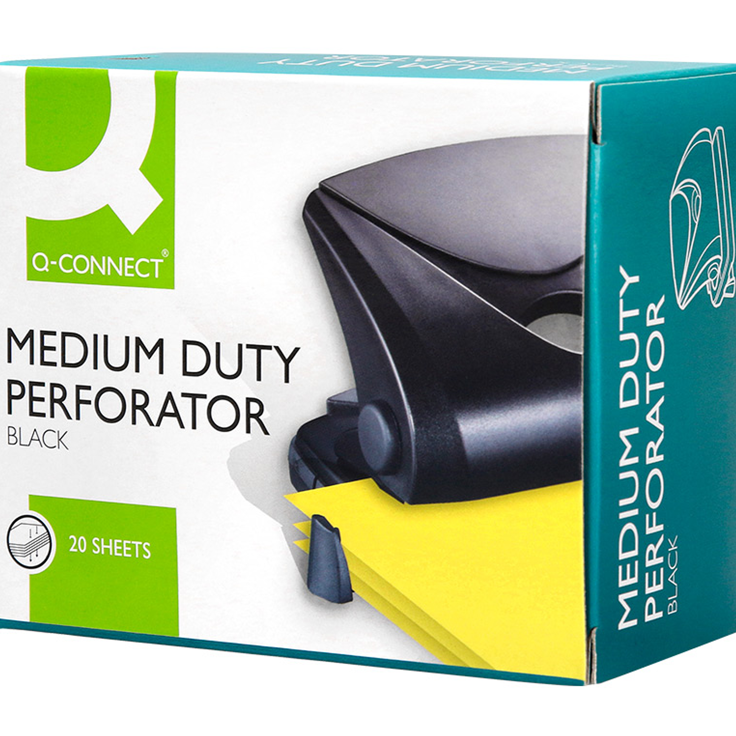 Furador q-connect capacidade 20 folhas preto 11