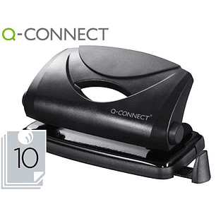 Furador q-connect capacidade 10 folhas preto