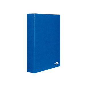 Capa liderpapel paper coat 4 aneis 40 mm forro pvc folio azul