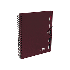 Caderno espiral liderpapel executive 100 fls a4 bordeaux quad