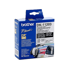 Etiquetas precortadas brother dk11203 branca 17 mm x 87 mm papel termico para pastas 300 etiquetas